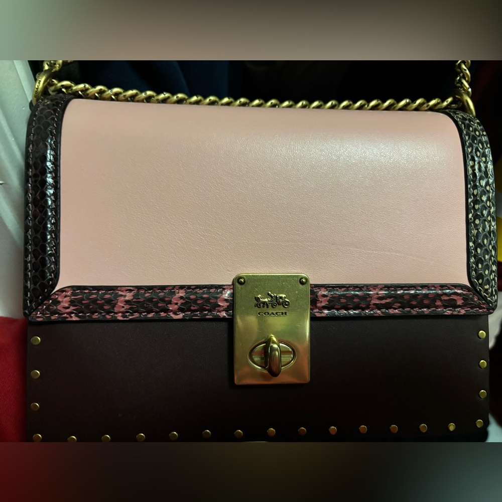 Coach Pink and Brown Chain strap Jennifer Lopez New. Nothing wrong with it.